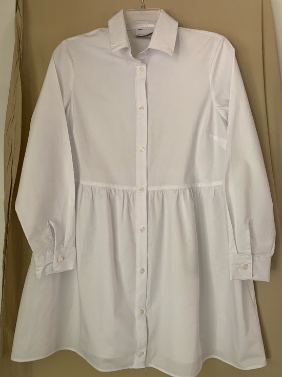 ASOS Dresses & Skirts - ASOS Design white cotton mini smock shirt dress
